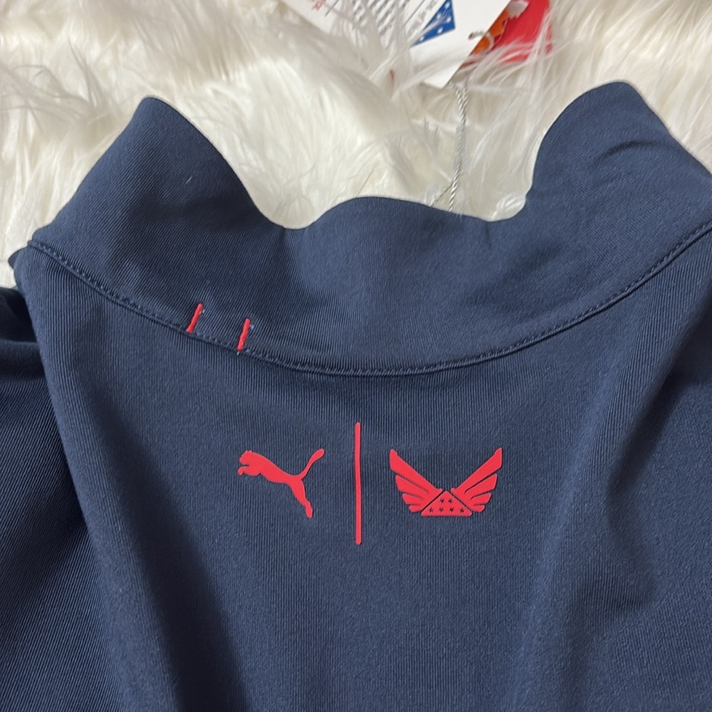 NWT Puma Men’s Independence 1/4 Zip Golf Navy Blue Long Sleeve Top Size L - Picture 13 of 14